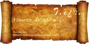 Tiborcz Ádám névjegykártya