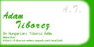 adam tiborcz business card